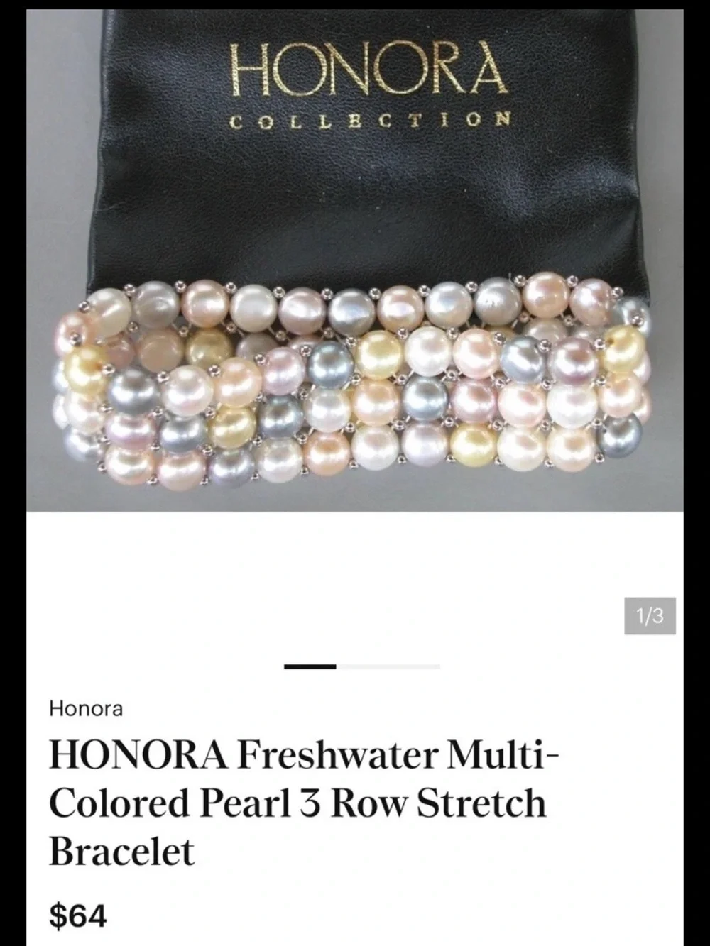 HONORA Pastel Multi-Color Pearl Stretch Bracelet Set